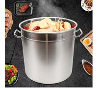 Marmite en acier inoxydable de 360 mm de qualité supérieure pour cuisiner de grandes quantités - Casserole de 35 l - Pour les fêtes de légumes - Avec couvercle
