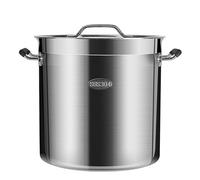 Marmite en acier inoxydable, grande marmite avec couvercle, marmite profonde classique, for hôtels, cantines, restaurants, écoles, usines et chantiers de construction(33.6L)