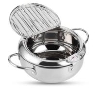 Marmite En Acier Inoxydable Marmite Friteuse Mini Marmite Japonaise Marmite Outils De Cuisine(24cm)