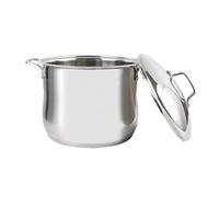 Marmite en acier inoxydable, Marmite robuste de qualité alimentaire 304, grande taille, for ragoût, sûre, compatible avec tous les types cuisinières(35.5 * 26cm(21L))