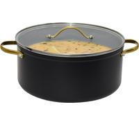 Marmite en aluminium avec couvercle en granit HANYS 2,7L INDUCTION GAS noir