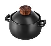 Marmite En Argile For La Cuisson, Cocotte Céramique, Avec Couvercle, Ronde Résistante À Chaleur For Cuire Le Bibimbap, Soupe, Riz, Ragoût(2.5L)