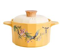 Marmite en céramique, Casseroles, marmites en terre cuite avec couvercle, pots à soupe poignée et casseroles antiadhésives faïence(4.5L/4.1Quarts)