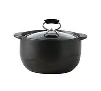 Marmite en céramique, marmite de grande capacité 3,5 litres, argile résistante à la chaleur for cuisinière gaz, ragoût lente domestique, soupe(B)