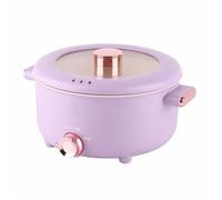 marmite en céramique Marmite électrique 3,5 l, 3 Modes electromenager mijoteur Marmite électrique violette avec couvercle