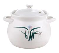 Marmite en céramique, petite casserole cuivre, cocotte avec couvercle, marmite ronde résistante à la chaleur, argile