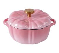 Marmite en céramique, petite casserole cuivre, cocotte fonte émaillée avec couvercle, antiadhésive