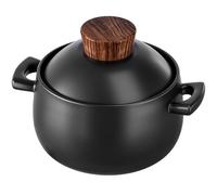 Marmite en céramique, petite casserole cuivre, cocotte, marmite argile, avec couvercle, ronde terre cuite résistante à la chaleur