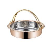 Marmite en céramique, petite casserole cuivre, marmite japonaise Sukiyaki, Shabu acier inoxydable 304, compatible avec les marmites