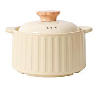 Marmite en céramique, petite casserole en cuivre, cocotte en céramique avec couvercle, marmite en céramique antiadhésive, marmite ronde résistante à la chaleur(Yellow,2.8L)