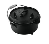 Marmite en fonte avec couvercle 25 cm noir