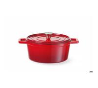 Marmite en fonte émaillée 6,88 l rouge - Hendi 626825