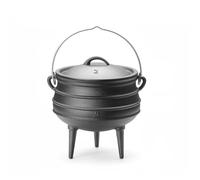 Marmite En Fonte,Four Néerlaandais Sud-Africain À 3 Pieds,Chaudron De Sorcière,Avec Couvercle Et Anse,Potjiefaitout Sud-Africain