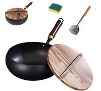 Marmite en fonte, marmite épaisse en fonte non revêtue, grande marmite martelée à la main, poêle antiadhésive japonaise pour la cuisson(26cm)