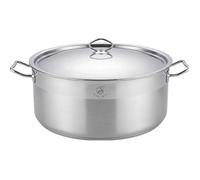 Marmite Faitout Inox avec Couvercle - 12.5L (Ø32cm) - Induction - Tous Feux - Compatible Lave-Vaisselle - Qualité Professionnelle