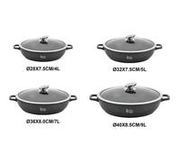 Marmite/Faitout - ROYAL SWISS - 5L - Antiadhésif - Pierre - Tous feux compatibles