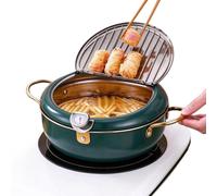 Marmite Friteuse Ustensile de cuisson détachable anti-éclaboussures avec | Couvercle de friteuse japonaise pour la Maison Cuisine Appartement Frites Poulet Bœuf Poisson Crevette