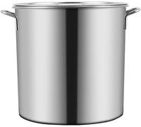Marmite Grande Marmite, Marmite Professionnelle en Acier Inoxydable sans Danger pour L’Induction avec Couvercle, Sui pour Diverses Sources De Chaleur, 6 Tailles, Onecolor, 25cm*25cm (10L)