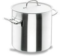 Marmite Haute En Acier Inoxydable, Avec Couvercle, Convient Pour Tout Type De Cuisines, Finition Mate, Capacité : 25.7 L, Hauteur : 32 Cm, Diamètre : 32 Cm, Métal, Argenté, 32 Ø (Cm)