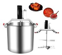 Marmite Mélangeuse Pro 40L/80L - Mélangeur Automatique Inox à 4 Lames pour Confitures, Sauces, Fond de Soupe, Assaisonnement Fondue(40L/10.5Gal)