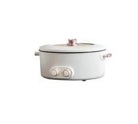 Marmite multifonctionnelle à quatre grilles, chaudron électrique 6 l for Shabu, marmite électrique 2000 W, 2 niveaux de chaleur, contrôle indépendant de la température