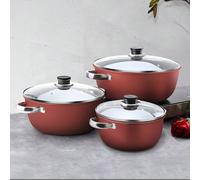 Marmite multifonctions à revêtement anti-adhésif en pierre épaisse avec poignées, convenant pour le ragoût, l'ébullition, la plaque de cuisson à induction et le réchaud à gaz, durable et résistante au