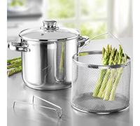 Marmite multifonctions Marmite Couvercle en verre Insert vapeur Châssis 4,2 litres CHROMALON BEEM F2000102