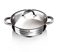 Marmite peu profonde en acier inoxydable avec couvercle 20cm GOURMET LINE 21078