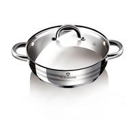 Marmite peu profonde en acier inoxydable avec couvercle 26cm GOURMET LINE 21081
