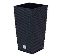 Prosperplast®, Pot de fleurs, DRTS300, Anthracite, Insert d'arrosage Boîtier Ratan