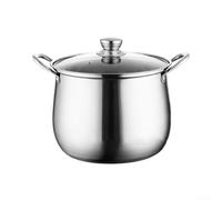 Marmite Soupe Acier Inoxydable 22cm 5.5L Grande Capacité(26cm) | Acier inoxydable pour premium, 5.5L capacité idéale, parfait bouillons, viandes, volailles, familles