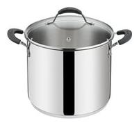 Lagostina Casserole Tempra Acier Ø 20 cm – Inox 18/10, couvercle en verre, fond Lagotherm