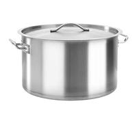 Marmite Traiteur à Induction avec Couvercle - Faitout Inox 58 L 50x30 cm en Acier Inoxydable pour Soupe