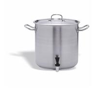 Marmite Traiteur avec Couvercle et Robinet 28 à 45 cm - Pujadas - l1- L1- P1- h1- Inox