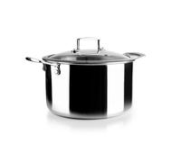 IBILI - Marmite tricouche Triply Natural 24 cm, acier inoxydable, convient pour induction, sans antiadhésif