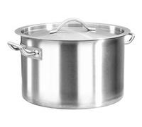 Marmite - VIDAXL - 24 L - Acier inoxydable - 36x24 cm - Couvercle inclus Argent G