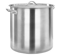 vidaXL Marmite 51135 - Acier inoxydable 50 L - Compatible induction et gaz - Couvercle & poignées