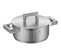 Marmite WMF Ultimate Cool petite 20 cm, couvercle en acier inoxydable, faitout à induction 2,5 l, acier inoxydable Cromargan mat, poignées réductrices de chaleur, faitout à induction avec graduation