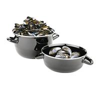 Marmiteà moules en acier inoxydable Noir 1,5 kg 225 mm