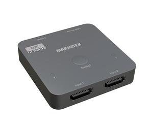 Marmitek AS28 - Switch HDMI 8K60-4K120 Gaming Fluide - HDMI 2.1 2 entrées 1 Sortie - 48 Gbit/s VRR ALLM QMS QFT - Commutation Automatique - sélecteur HDMI