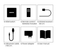 Marmitek Connect 350 UHD 2.0 - Switch HDMI 4K 60Hz - 5 entrées / 1 sortie