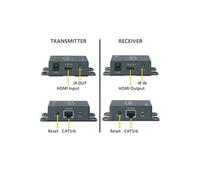 HDMI Extender Ethernet - Marmitek MegaView 66 - Via 1 Câble CAT 5e / 6 - Canal de Retour Infrarouge - Full HD - 60m - 1080P - Regardez Votre Contenu HD Ailleurs sur Votre Téléviseur - Extender HDMI