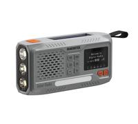 Marmitek RESQ 100 - Radio d’Urgence Dab+/FM Solaire à manivelle SOS USB-C | Powerbank 4500 mAh, Bluetooth 5.3, écran LCD couleur, lampe LED, liseuse, alerte SOS, USB-C, IPX3 et secours 3x AAA