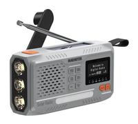 Radio d’Urgence Marmitek RESQ100 - à manivelle et Solaire avec Dab+ / FM - Batterie Powerbank 4500 mAh - Écran LCD Couleur & Lampe LED - Étanche et fiable - Idéale en Cas de Coupure de Courant