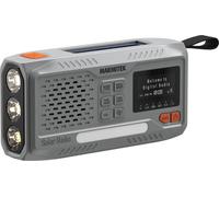 Marmitek RESQ 100 - Radio d’Urgence Dab+/FM Solaire à manivelle SOS USB-C | Powerbank 4500 mAh, Bluetooth 5.3, écran LCD couleur, lampe LED, liseuse, alerte SOS, USB-C, IPX3 et secours 3x AAA