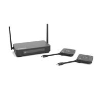 Marmitek Stream 4K Pro KIT 2TX/1RX - Système présentation HDMI 4K sans Fil | Système sans logiciel ni Wi-Fi avec 2 dongles USB-C & récepteur, écran partagé, touchback, PoE, double HDMI et BYOD mirroring