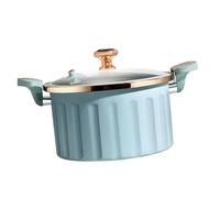 Marmites à Soupe 8L Cooking Pot with Lid Pressure Cooking Pot Rice Cooker Slow Cooker Pasta Noodle Pot Stew Pot for Tea Noodles Milk Soup(Blue)