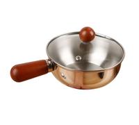 Marmites couvertes en acier inoxydable avec poignée en bois, A | Pots à nouilles pratiques, petits Pots chauffants beurre pour soupe, riz