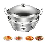 Marmites de Camping | avec Marmite Couvercle et Réchaud Portable | Set Brûleur Réchaud à Alcool | pour BBQ Intérieur Randonnée Sac à Dos Pique-Nique Voyage Survie Cuisine Cuisson Ébullition