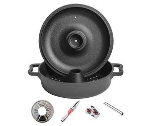 Marmites en fonte de 35,4 cm, 30,5 cm, 30,5 cm, chaudron pour la cuisine, casseroles antiadhésives avec poignée | Cocotte en fonte avec couvercle | Marmite pré-enduite pour frire, rôtir, griller